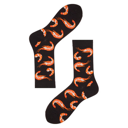 Plus Size Marine Series Fun Crew Socks(5 Pairs) - image 20