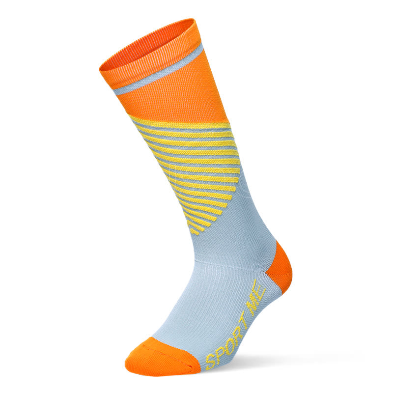 Professional Breathable Sport Compression Socks(3 Pairs) - Unisex - Orange - image 13