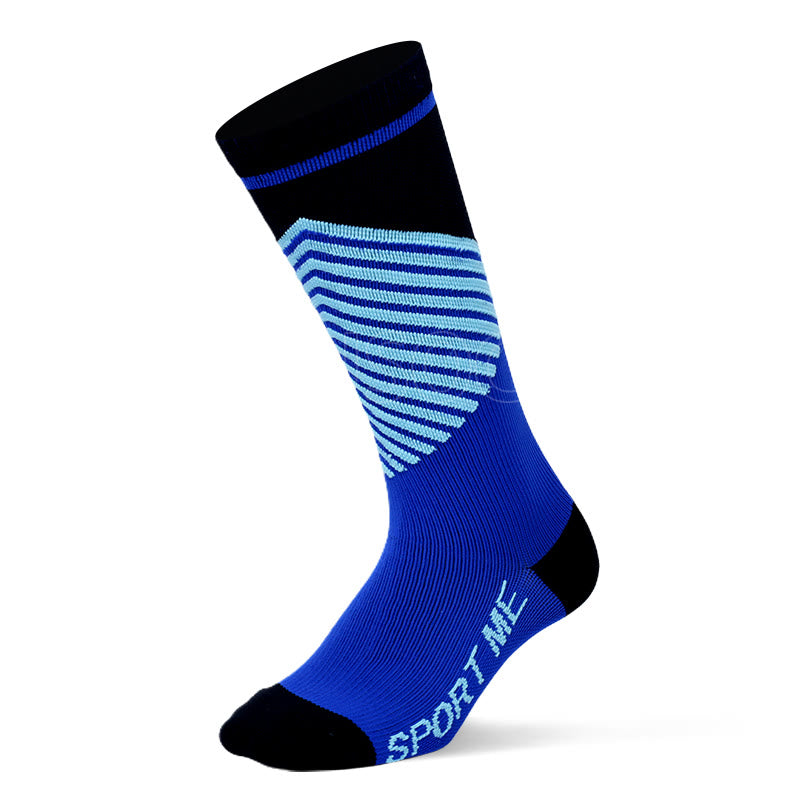 Professional Breathable Sport Compression Socks(3 Pairs) - Unisex - Blue - image 11