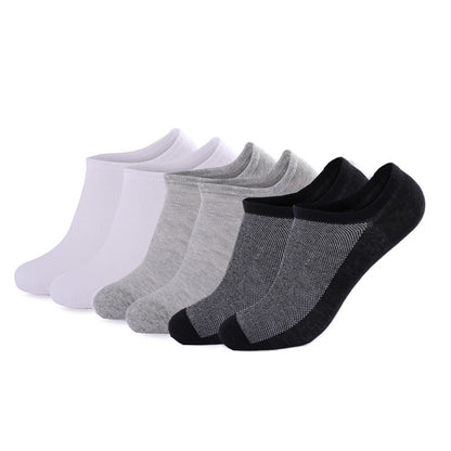 Mesh No Show Socks(3 Pairs) - Black&White&Gray - EU44-49(US10-14) - image 0