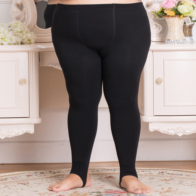 Plus Size Fleece Waist Pantyhose(2 Pairs) - image 8