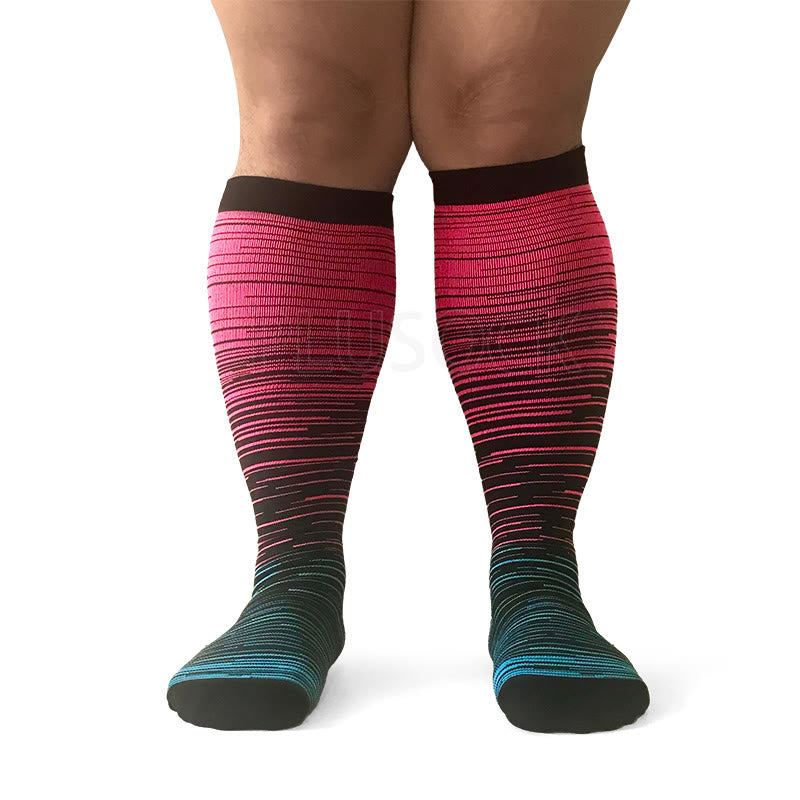 Plusock Rose Red Filaments Plus Size Compression Socks 2XL-7XL(3 Pairs) - image 5