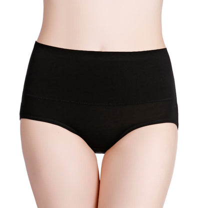 High-Waisted Solid Comfy Panty(4 Packs) - Black - 7XL - image 7