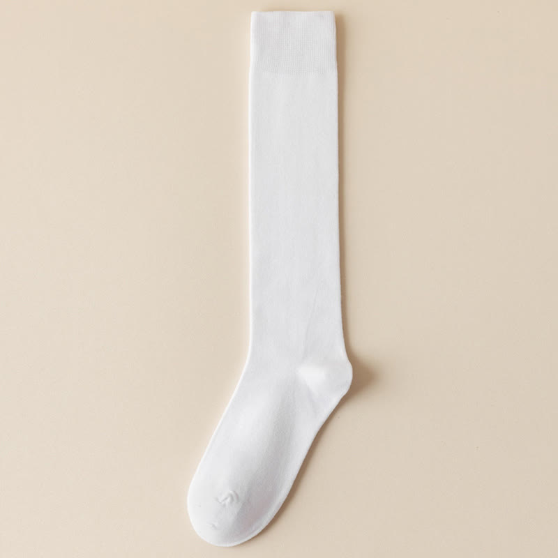 Sweat-absorbing Knee High Socks(3 Pairs) - White - Fits 220lbs - image 8