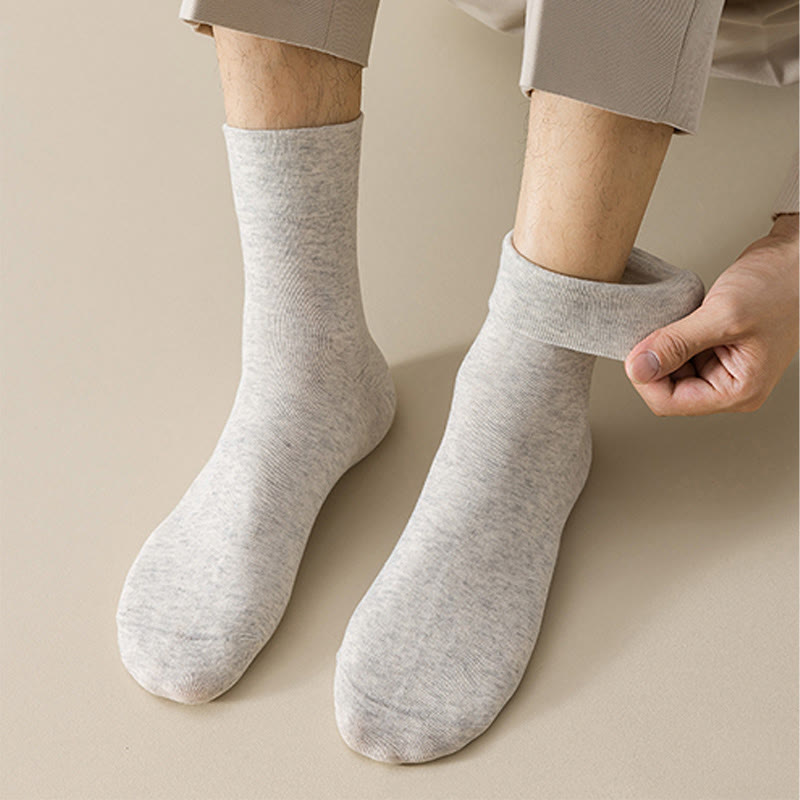 Solid Color Breathable Quarter Socks(5 Pairs) - image 5