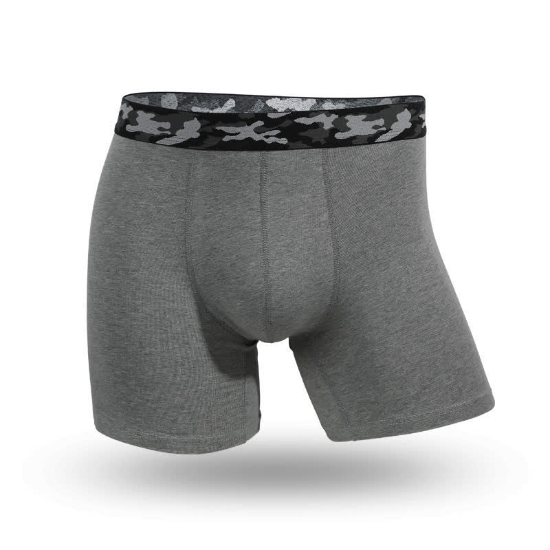 Plus Size Soft Cotton Boxer Briefs(5 Packs) - Dark Gray - 6XL - image 7
