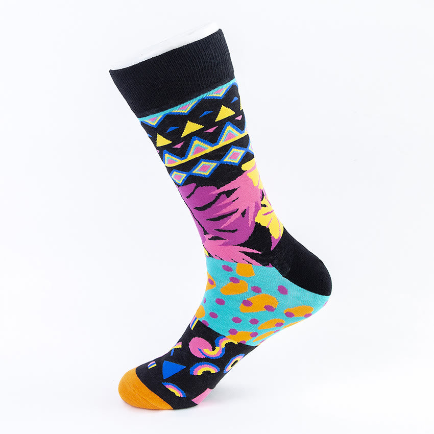 Plus Size Abstract Pattern Crew Socks(5 Pairs) - image 2