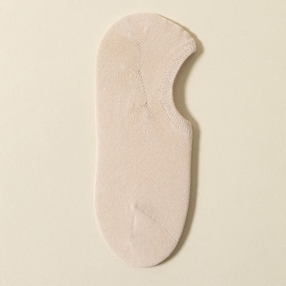 Non-Slip No Show Socks(5 Pairs) - Beige - EU39-46(US5-12) - image 18