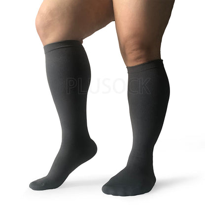 Solid Pure Color Plus Size Compression Socks 2XL-7XL(3 Pairs) - image 6