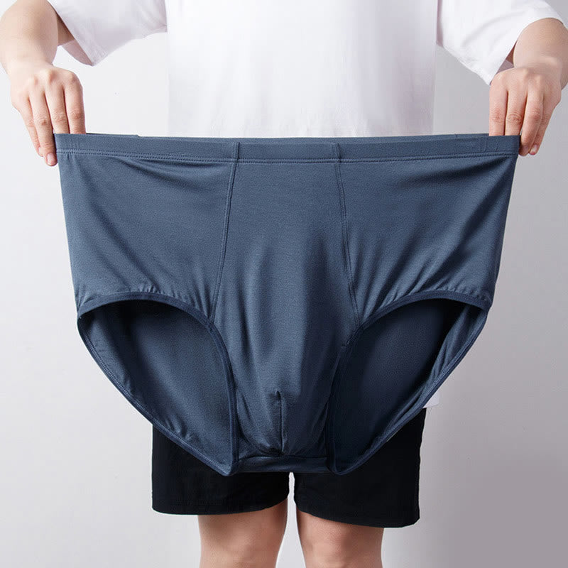 Plus Size High-Waisted Hip Briefs(1 Pair) - Dark Grey - 8XL - image 4
