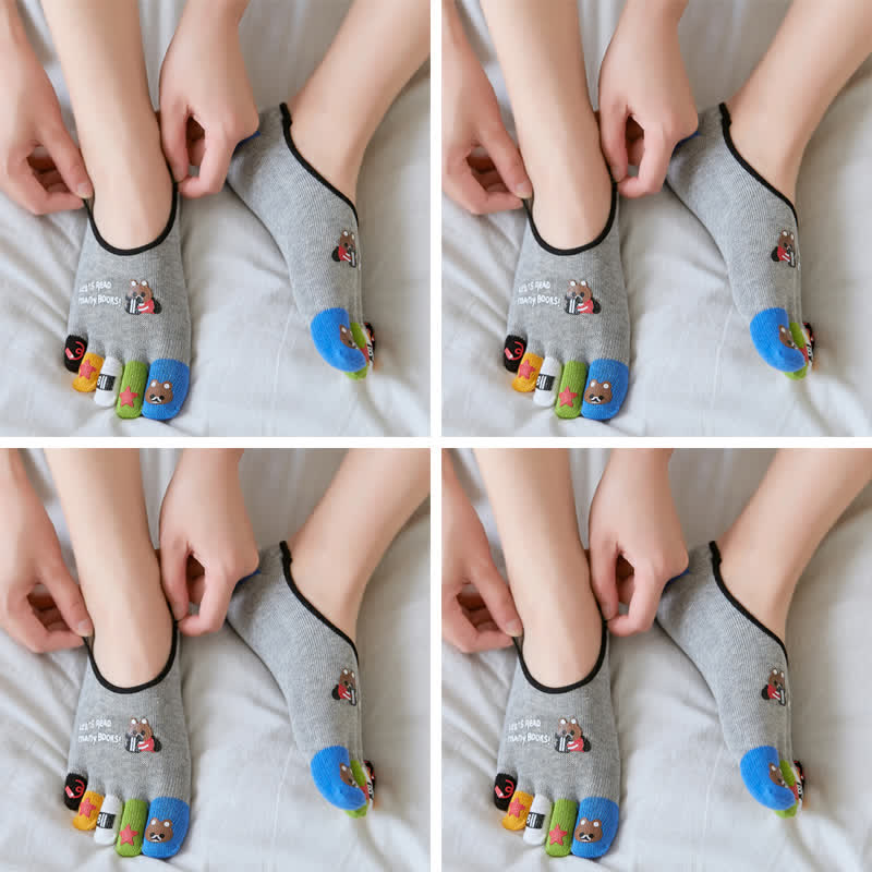 Plus Size Funny Cartoon Alignment Socks(4 Pairs)