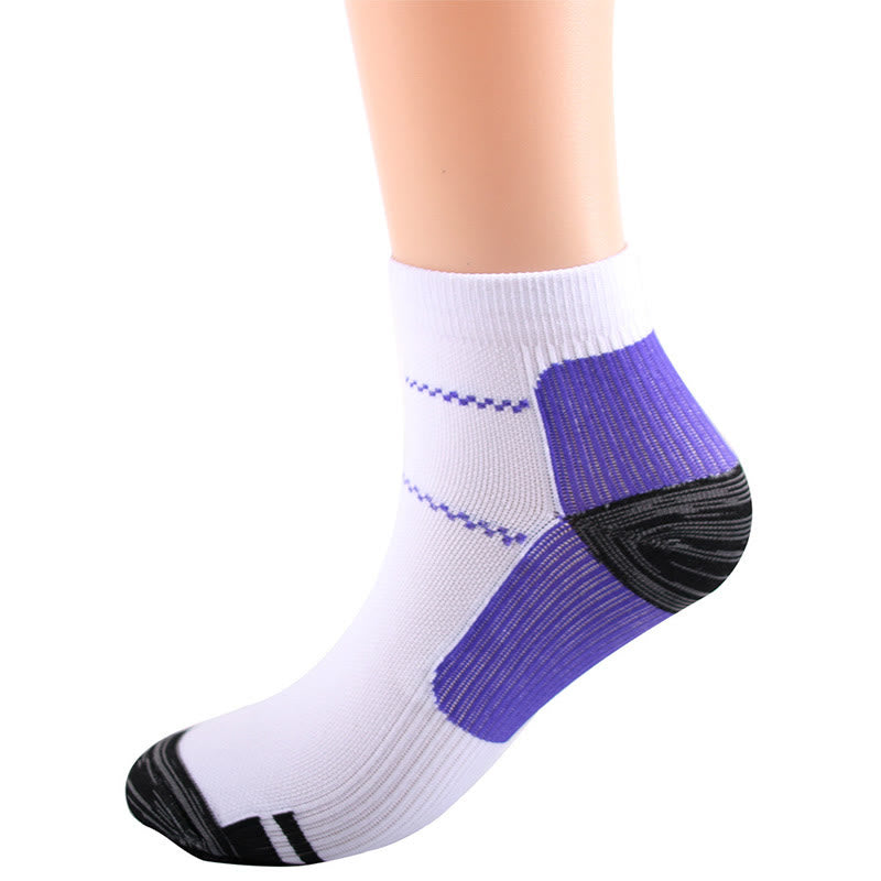Elastic Sports Ankle Compression Socks(10 Pairs) - Purple - L/XL - image 14