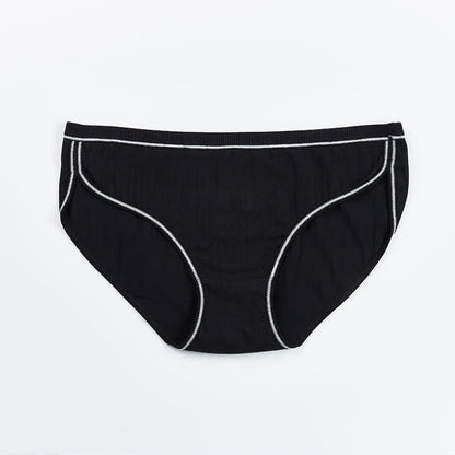 Low Rise Cotton Panty(5 Pairs) - Black - 4XL - image 12