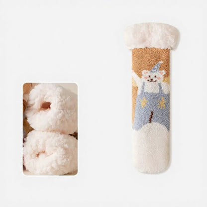 Cozy Bear Home Slipper Socks - Coffee - EU34-39(US1-6) - image 3