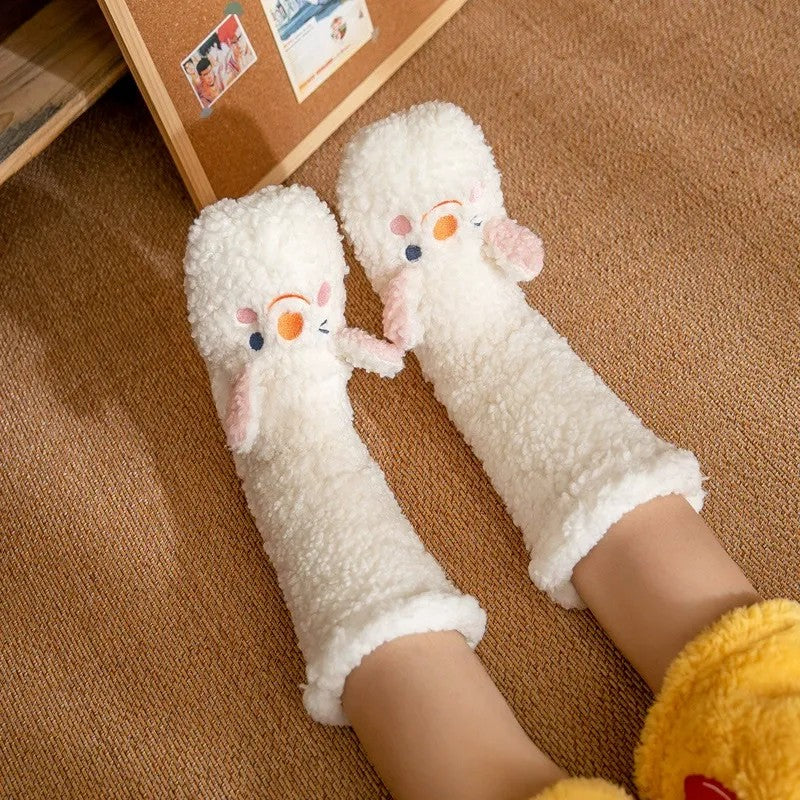 Cozy Duck Plush Tall Lounge Slipper Socks - E - EU35-42(US2-8) - image 4
