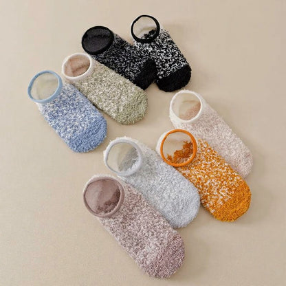 Cozy Chenille Low Cut Anti Slip Home Slipper Socks(3 Pairs) - image 0