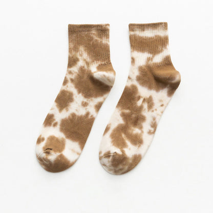 Tie-dye Quarter Socks(5 Pairs) - image 11