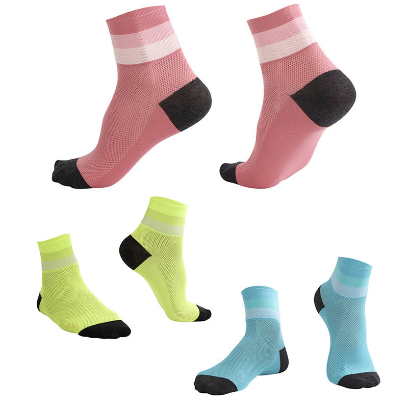 Candy Color Breathable Quarter Socks