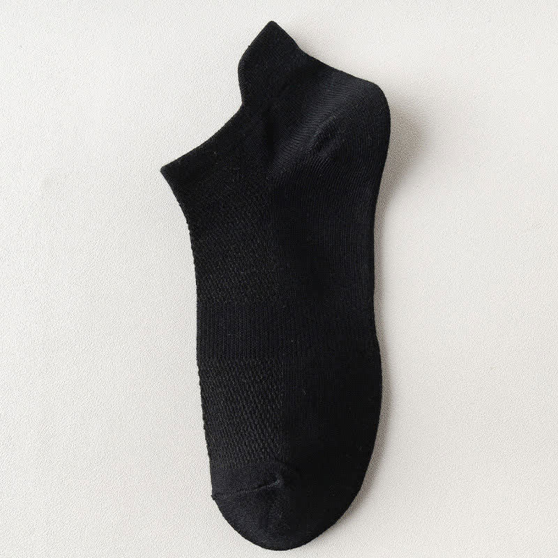 Lift Ear Breathable Ankle Socks(5 Pairs) - Black - EU44-50(US10-15) - image 17