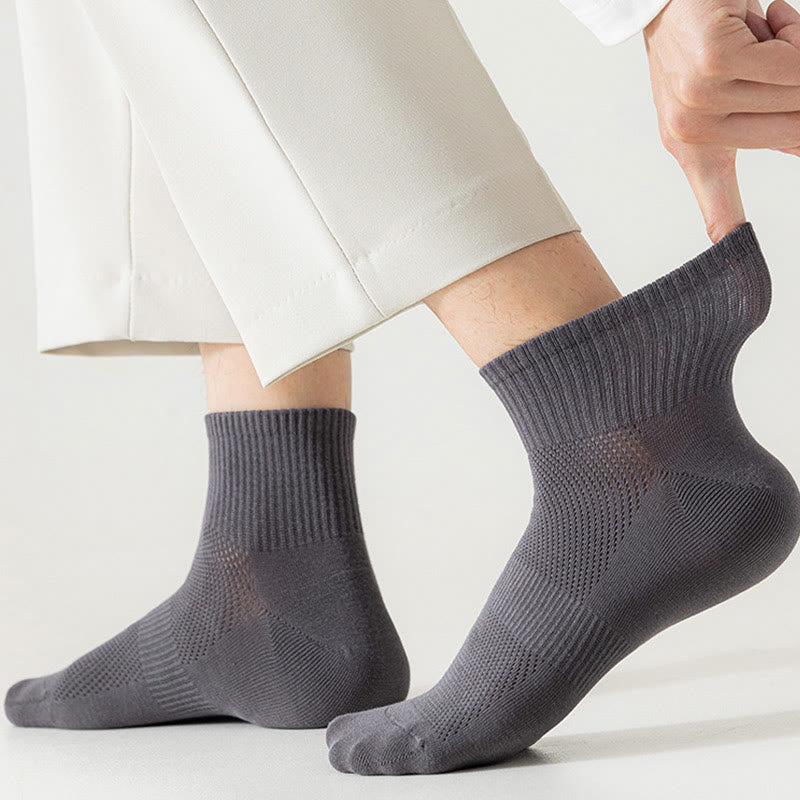 Seamless Mesh Quarter Socks(5 Pairs) - image 5