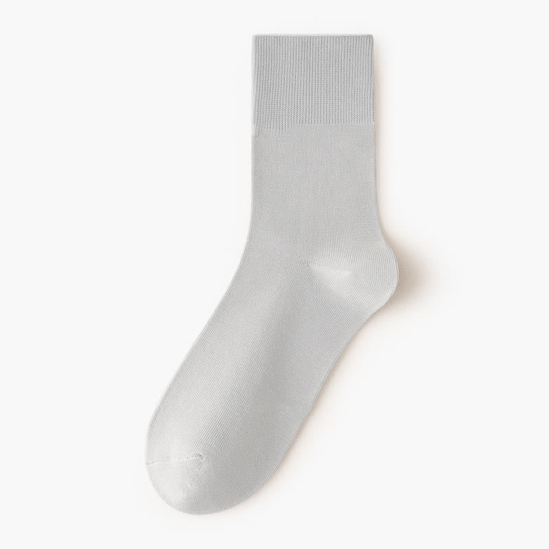 Solid Color High Elastic Quarter Socks(5 Pairs) - Light Gray - EU36-40(US3-7) - image 18