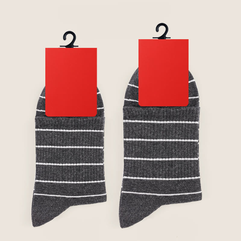 Cotton Striped Quarter Socks(5 Pairs) - image 6