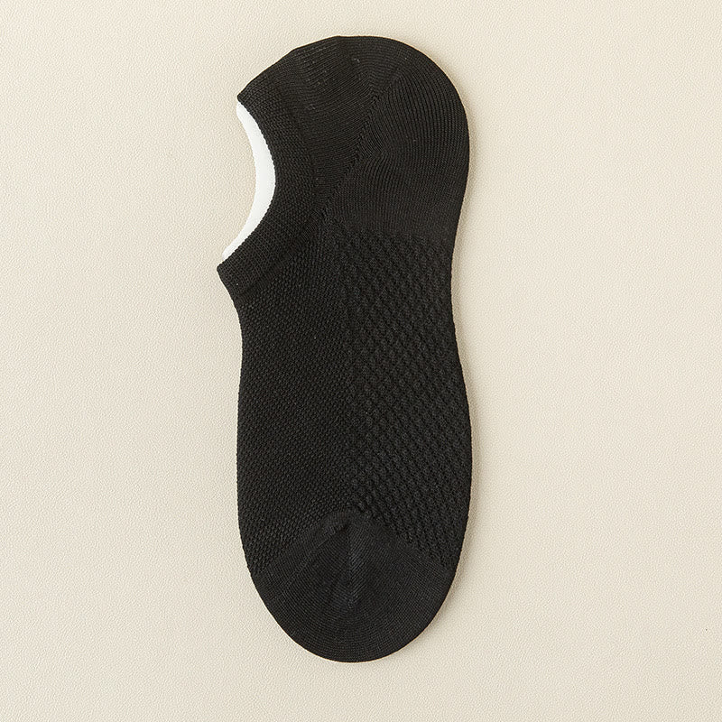 Mesh Massage No Show Socks(5 Pairs) - Black - EU39-46(US5-12) - image 17