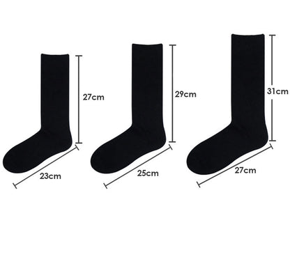 Plus Size Solid Stripes Crew Socks(3 Pairs)