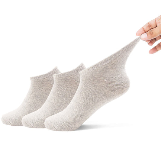 Solid Cotton Ankle Socks(3 Pairs) - image 0