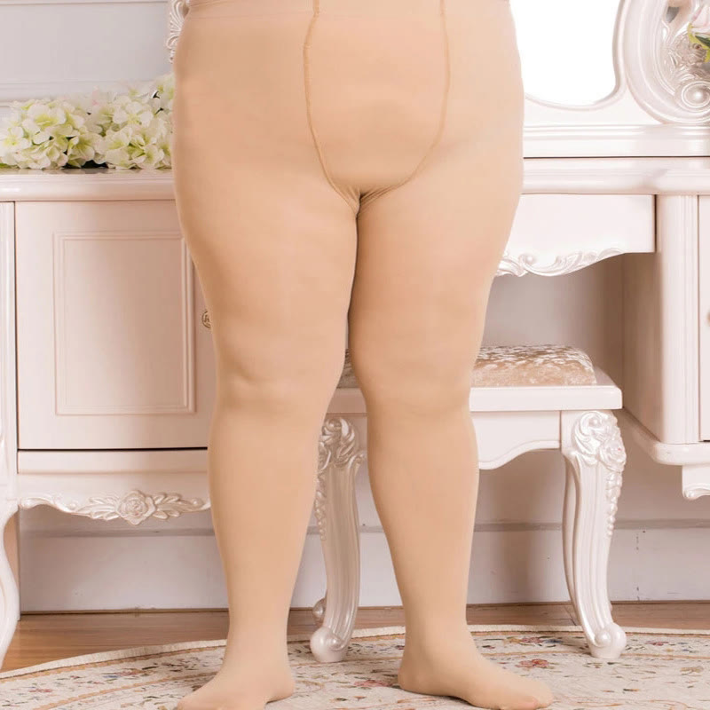 Plus Size Fleece Waist Pantyhose(2 Pairs) - image 9