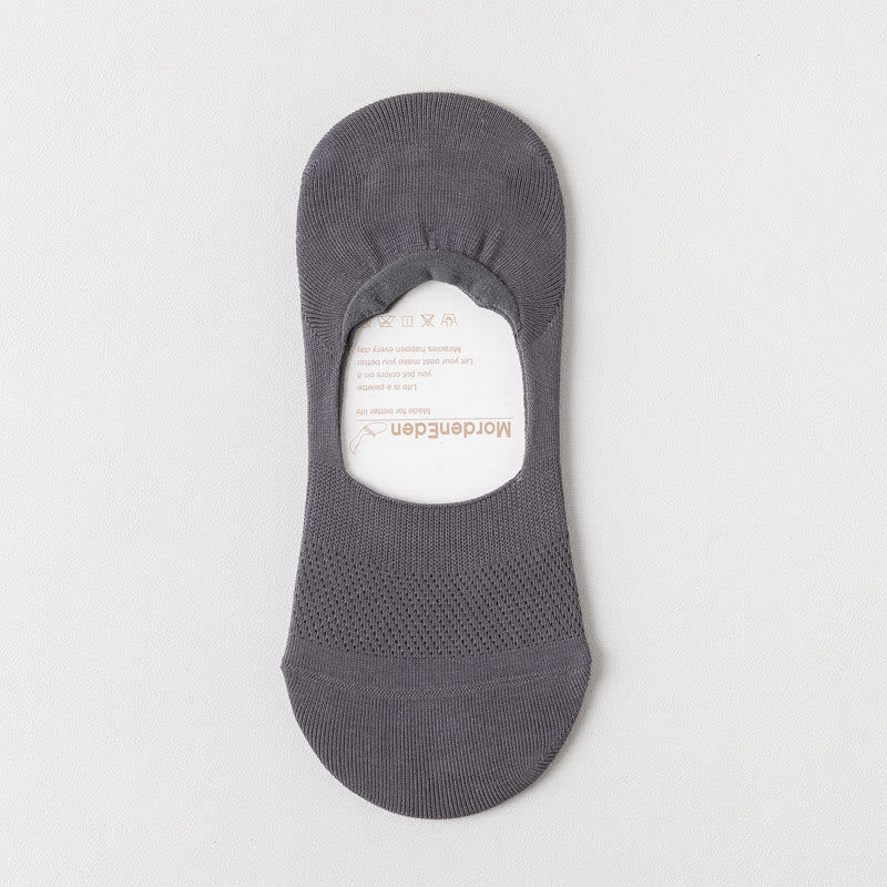 Mesh Elasticity No Show Socks(5 Pairs) - Dark Grey - EU39-46(US5-12) - image 17