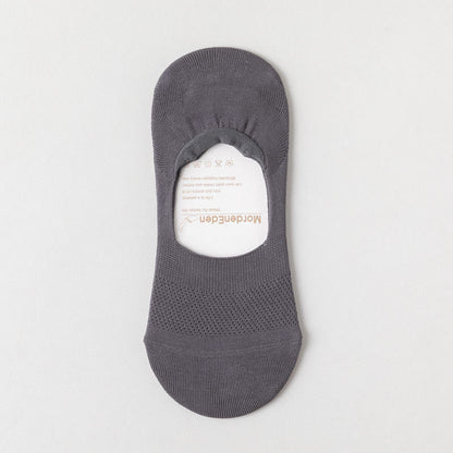 Mesh Elasticity No Show Socks(5 Pairs) - Dark Grey - EU39-46(US5-12) - image 17