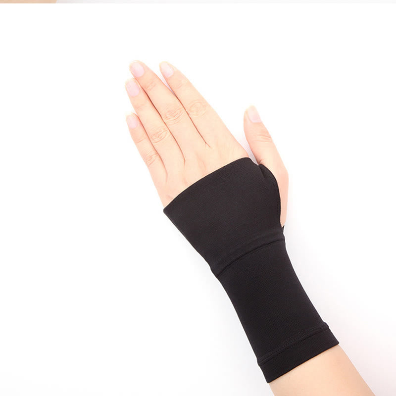 Thumb Protection Extended Compression Gloves  - Black - 2XL - image 4