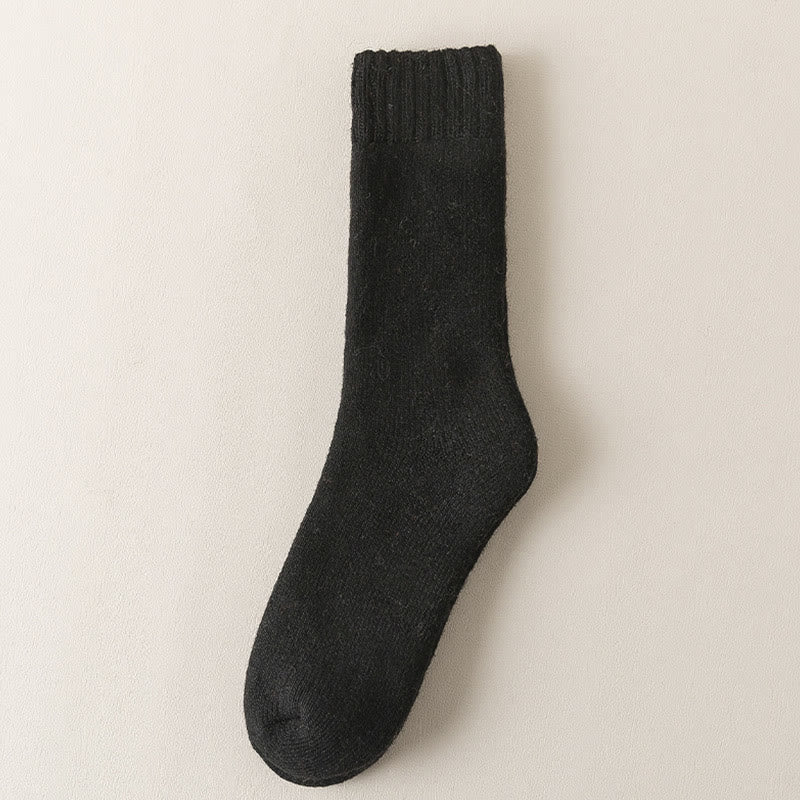 Plus Size Thickened Quarter Socks(5 Pairs) - Black - EU38-45(US5-11) - image 3