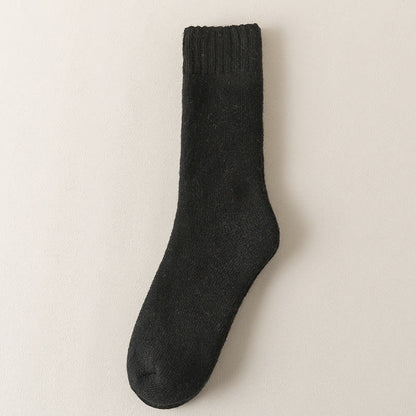 Plus Size Thickened Quarter Socks(5 Pairs) - Black - EU38-45(US5-11) - image 3