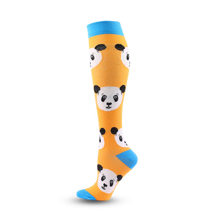 Cute Panda Pattern Compression Socks(6 Pairs) - image 1