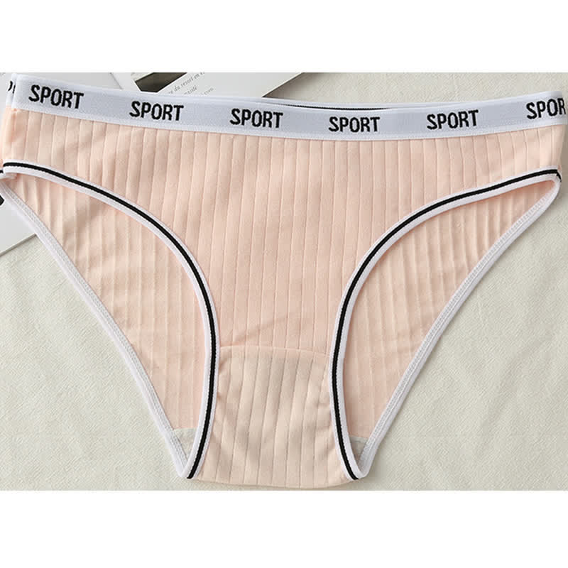 High-Waisted Cotton Antibacterial Panty(4 Packs) - Pink - 4XL - image 9