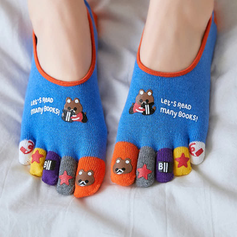 Plus Size Funny Cartoon Alignment Socks(4 Pairs)