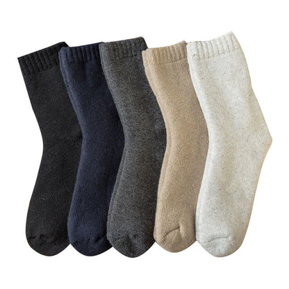 Plus Size Thick Insulated Heated Winter Crew Socks(5 Pairs) - Multicolor - EU37-45(US4-11) - image 0