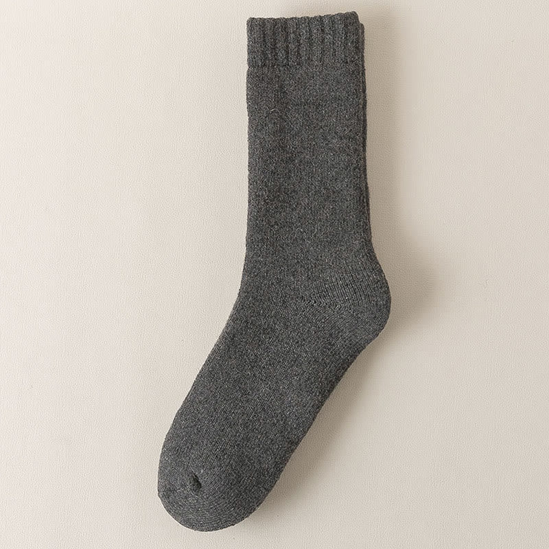 Plus Size Thickened Quarter Socks(5 Pairs) - Dark Grey - EU38-45(US5-11) - image 7