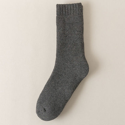 Plus Size Thickened Quarter Socks(5 Pairs) - Dark Grey - EU38-45(US5-11) - image 7