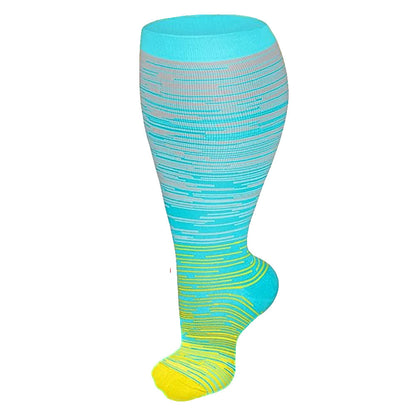 Plus Size Bright Stripe Compression Socks 2XL-7XL - image 11