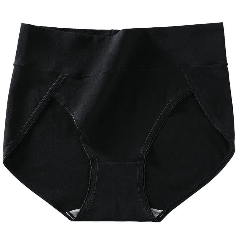 High-Waisted Antibacterial Panty(6 Pairs) - Black - 4XL - image 12