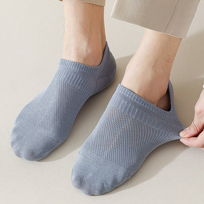 Plus Size Mesh Cotton No Show Socks(5 Pairs)