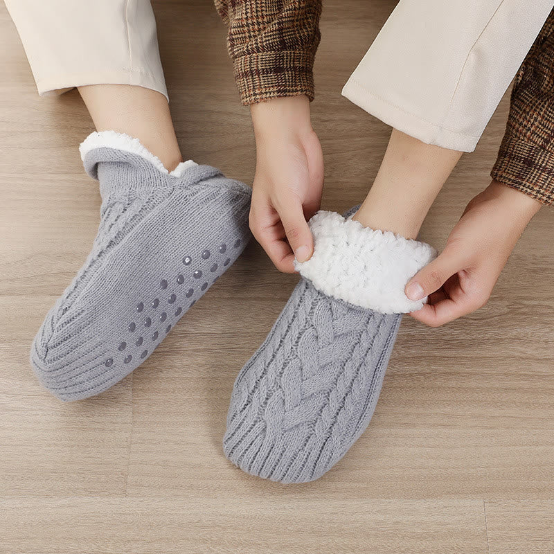 Plus Size Anti Slip Slipper Socks(2 Pairs)