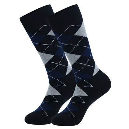 Dot Rhombus Crew Socks(5 Pairs) - image 4