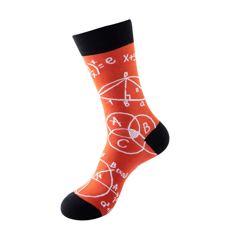 Plus Size Abstract Graphics Crew Socks(5 Pairs) - image 1