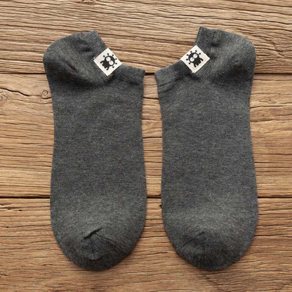 Funny Pattern Cotton Socks(3 Pairs) - 42-48 - Dark Grey - image 10