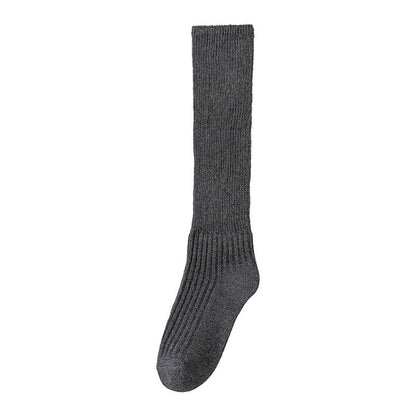 Solid Color Stylish Slouch Socks(3 Pairs) - Dark Grey - EU36-40(US3-7) - image 16