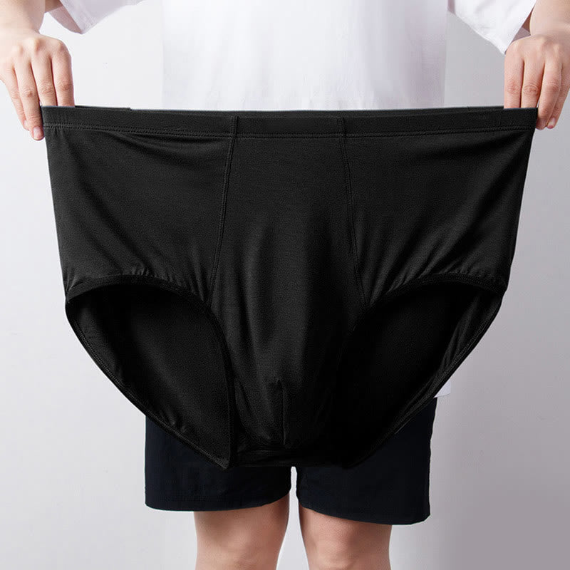 Plus Size High-Waisted Hip Briefs(1 Pair) - Black - 8XL - image 8